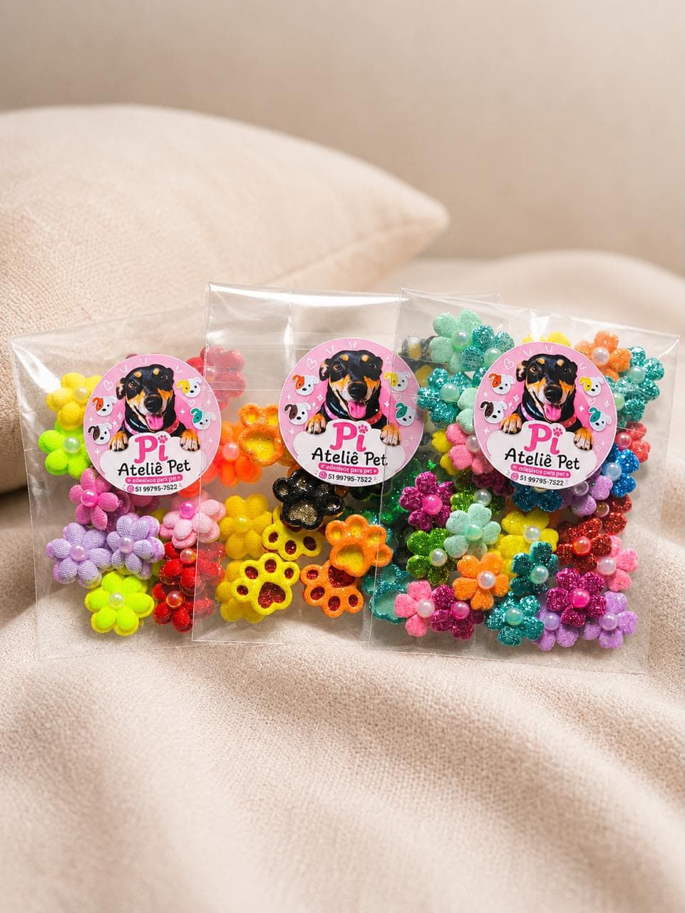 Kit Sortido de Adesivos - Florzinhas ou Patinhas (1 kit)